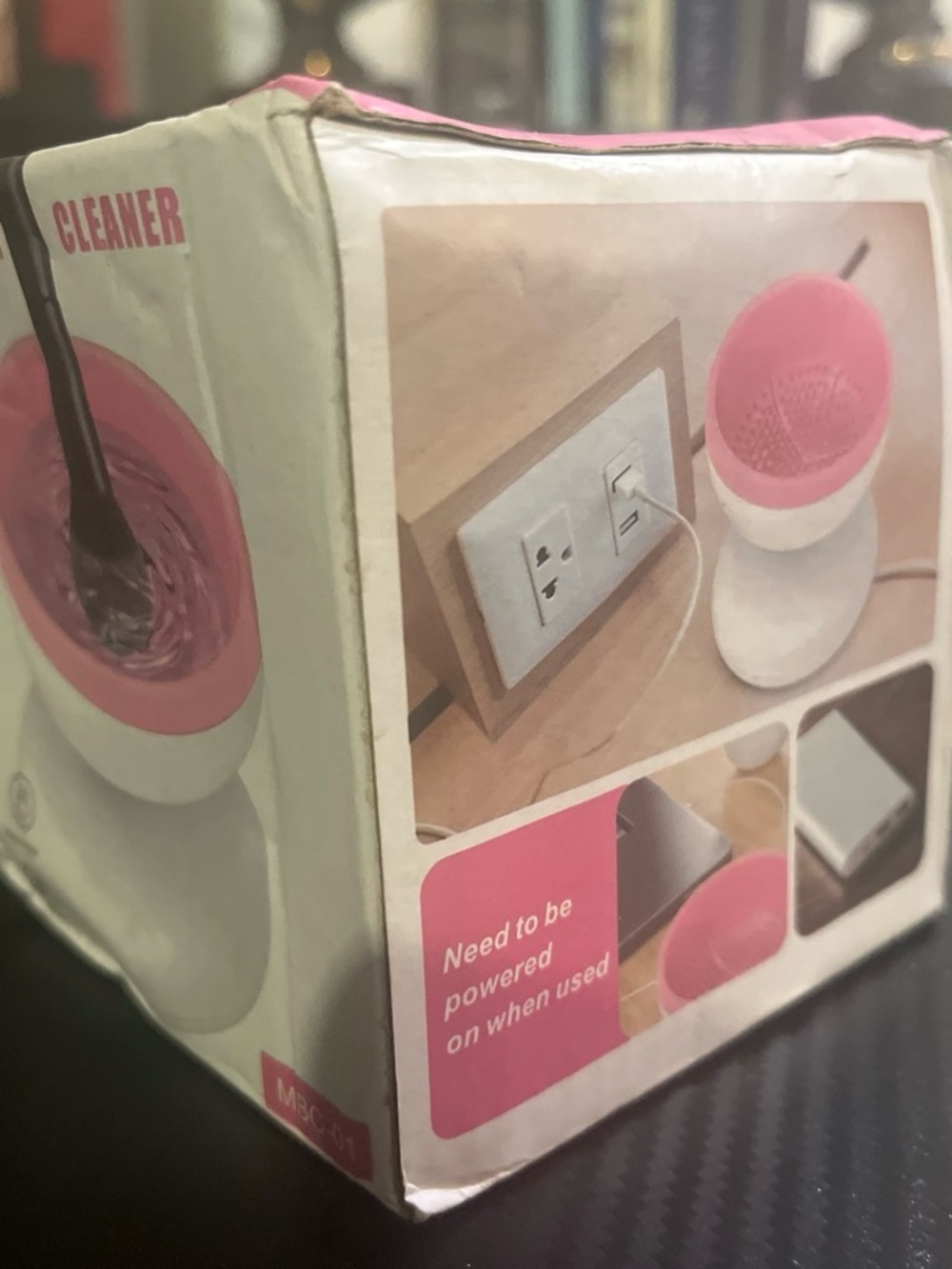 Pink Electric Cleaner Brush by